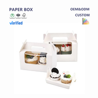 Boîtes d'emballage en papier personnalisées pour cupcakes et desserts avec fenêtre Boîtes jetables pour gâteaux au chocolat et récipient d'emballage pour aliments