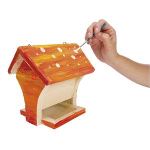Jouet d'extérieur personnalisé le plus vendu Bungalow en bois DIY Kid Art Craft Birdhouse Kit - Product Image 6
