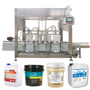 Xô trọng lượng Quy mô chất lỏng nhớt Vật liệu 25 kg tự động Trọng lượng điền Máy đóng nắp với băng tải - Product Image 1