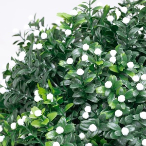 Plante artificielle avec boule topiaire à fruits blancs Bonsaï <span class=keywords><strong>Petit</strong></span> arbre Plantes artificielles pour la décoration intérieure et extérieure <span class=keywords><strong>de</strong></span> la maison - Product Image 3