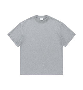 Maglietta da uomo oversize in cotone 300 Gsm di alta qualità con collo finto Plus Size t-Shirt da uomo
