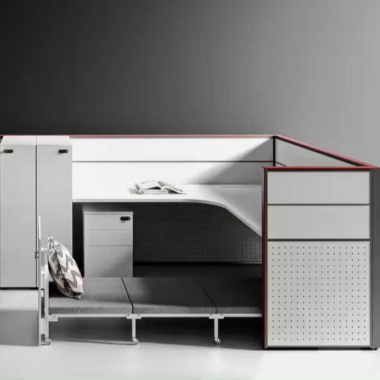 Wholesale High Quality Modern Modular Partitions Cubicle Workstation Office Desk Work Station with Folding Bed