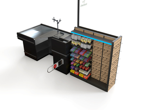 Comptoir de sortie de supermarché en acier de haute qualité Design durable et moderne avec bandes lumineuses à LED - Product Image 6