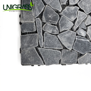 <span class=keywords><strong>Herbe</strong></span> artificielle durable extérieure de carreaux de sol en <span class=keywords><strong>pierre</strong></span> du couplage pp d'UNI pour différents secteurs - Product Image 1