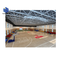 Structure en acier préfabriquée de style industriel, bâtiment de gymnastique, toit en treillis, centre sportif avec sites sportifs, conception de bâtiment en métal