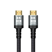 Câble HDMI 8K 2.1 2m 6.6ft Cordon de câble HDMI tressé haute vitesse 4K 120Hz pour téléviseurs Sony PS5 Xbox Gaming Monitor