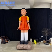 Modèle de fille mignonne gonflable pour la décoration de fête de jeu, mascotte de poupée de fille gonflable pour la publicité