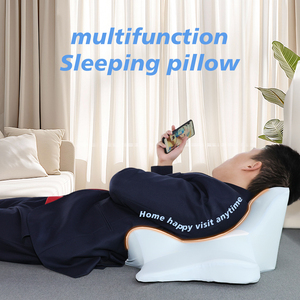 Bantal leher serviks 2-in-1 untuk bantal keren pereda nyeri leher bantal bulat bisa dilepas untuk traksi leher penopang Lumbar punggung - Product Image 5