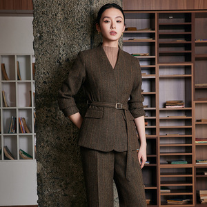 Women's Collarless Blazer Full Sleeve Worsted Anti-Wrinkle Business Commute Spring Workwear GDD1668 - Product Image 2