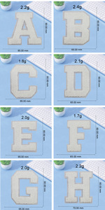 Bán Buôn Sẵn Sàng Để Tàu Thân Thiện Với Môi Chenille Các Bản Vá Lỗi Biểu Tượng Màu Trắng Thư Thêu Sắt Trên Kỹ Thuật Sequins Cho Hat Trang Trí Nội Thất - Product Image 2