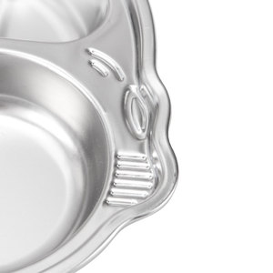 Bandeja de Comida Dividida de Acero Inoxidable LECOS, Plato de Comedor con Forma de Coche para Cafetería Escolar y Uso Diario - Product Image 6