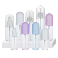 Bouteille en PET en forme de capsule pour lotion et crème, disponible en 30ml, 40ml, 50ml, 60ml, 70ml, 80ml, 100ml – Fabrication en stock