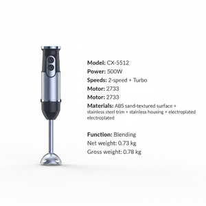 Mixeur Plongeant Électrique en Acier Inoxydable SUS 304, Silencieux, à Vitesse Variable, <span class=keywords><strong>pour</strong></span> <span class=keywords><strong>Soupe</strong></span>, <span class=keywords><strong>Smoothie</strong></span> <span class=keywords><strong>et</strong></span> Aliments <span class=keywords><strong>pour</strong></span> Bébé - Product Image 6