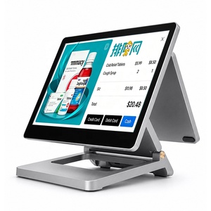 Système de point de vente (PDV) de haute qualité, ultra-fin, 15,6 pouces, double écran tactile, matériel pour pharmacie, caisse enregistreuse efficace, systèmes PDV - Product Image 1