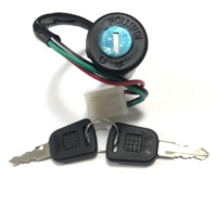 Interrupteur à clé d'allumage ATV CQHZJ, 4 broches, 4 fils, pièces de rechange électriques