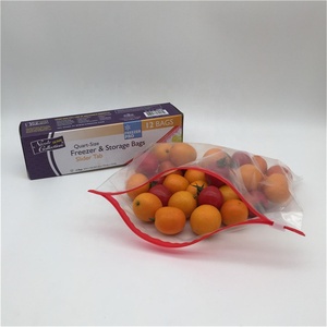 Custom Printed Food <b>Storage</b> Slider Zip Bags Pe Slider Zip Lock <b>Plastic</b> Bag - Product Image 3