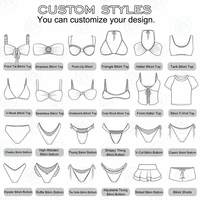 Maillots de bain micro bikini perlés pour femmes, personnalisables, extensibles, deux pièces, plage, faible MOQ