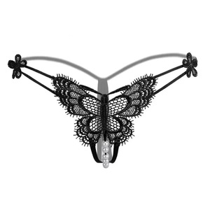 Tanga Sexy de Encaje Ding Zhi Mei con Detalle de Perlas, Talla Grande, Ropa Interior Estimulante para Adultos, Verano 2024 - Product Image 1