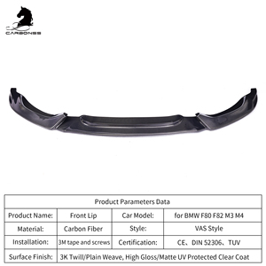 Lèvre avant en fibre de carbone de style V de haute qualité F82 M3 pour <span class=keywords><strong>BMW</strong></span> <span class=keywords><strong>F80M3</strong></span>/F82M4/F83M4 2014-2019 - Product Image 3