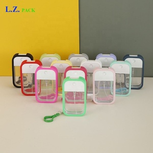 Bouteille <span class=keywords><strong>de</strong></span> désinfectant pour les mains, rechargeable, 38/45/50ml, PETG, 1 pièce, flacon <span class=keywords><strong>de</strong></span> pulvérisation <span class=keywords><strong>de</strong></span> parfum, avec porte-clés, carte <span class=keywords><strong>de</strong></span> crédit, 100 pièces, en Stock - Product Image 4