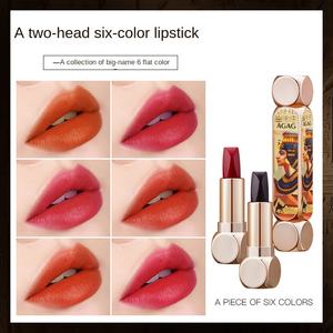 <span class=keywords><strong>AGAG</strong></span> Magic Six-Color Lipstick Cup Lápiz labial de tres colores resistente al agua de larga duración con efecto hidratante - Product Image 4