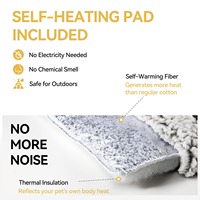Vente flash : Lit pour chat et chien auto-chauffant, pliable, solide, moderne, tapis auto-chauffant, coussin thermique pour animaux de compagnie, extra chaud, pour intérieur et extérieur