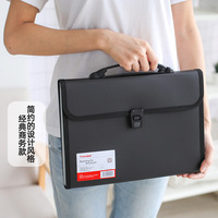 Porte-documents d'examen portable A4 en PP, type accordéon, multi-couches, pour étudiants, avec 13 compartiments, personnalisable