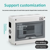 Caja de Distribución Eléctrica de Superficie para Exteriores HT de 24 Vías, IP65, ABS, PC, Plástico, Impermeable, Caja de Conexiones, MCB
