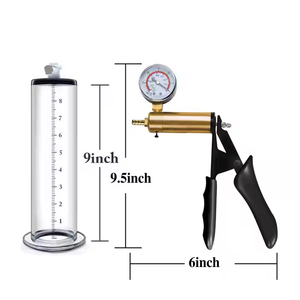 Herren Messing Pistole Penis pumpe mit Sexspielzeug für Erwachsene Größere Vergrößerung Vakuum gerät für erektile Dysfunktion aus Kunststoff - Product Image 2