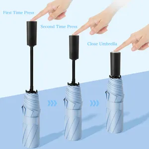 مظلة احترافية من الصين تصميم جديد مقاومة للرياح ومضادة للماء للترحال 3 مظلات آمنة قابلة للطي للفتيات