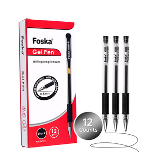 Foska, venta al por mayor, Bola de carburo de tungsteno duro, <span class=keywords><strong>punta</strong></span> <span class=keywords><strong>fina</strong></span> de 0,5mm, bolígrafo de examen para estudiantes de oficina con tinta azul, roja y negra - Product Image 1