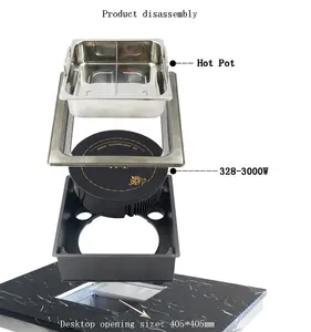 Yawei โต๊ะบาร์บีคิวเกาหลีปลอดควันอุปกรณ์หม้อไฟไฟฟ้าไร้ควัน - Product Image 3