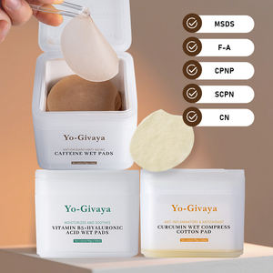 Индивидуальные корейские ватные диски для ухода за кожей лица с куркумой, витамином B5, гиалуроновой кислотой, кофеином и отбеливающим тонером - Product Image 1