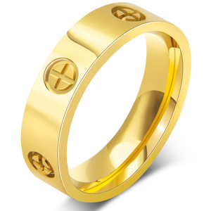 Bagues de <span class=keywords><strong>couple</strong></span> classiques haut de gamme Bochi Jewelry en acier inoxydable avec pierre naturelle, plaqué or 18 carats, anti-stress rotatives, vente en gros, best-seller - Product Image 5
