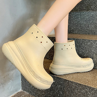 DERAN OEM femmes INS Style bottes imperméables à la mode bottes courtes décontractées pour les nouvelles bottes de pluie de conception simple pour les jours de pluie
