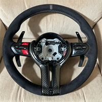 Volant en fibre de carbone et accessoires en suède pour BMW F15 F20 F30 F31 F40 E83 E70 E90 E91540i X1 X2 X3 X4 X5 X6 M3 M4 M5 – Amélioration