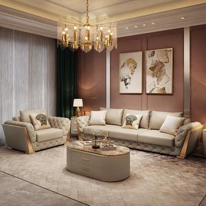 Luce di Lusso Divano In Pelle Divano Moderno Semplicità 123 Combinazioni di Villa Soggiorno Italiano Divano - Product Image 3