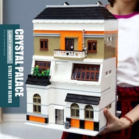 Moule King 16021 puzzle modèle crystal house jouet pour enfants Lepini city street view blocs de construction jouets pour enfants