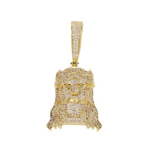 HCP26010004 Collier pour homme tendance, pendentif hip-hop Or Océan, motif portrait d'âmeilles âgées, best-seller, idéal pour les spectacles de rue - Product Image 6