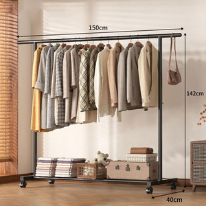 Corner Clothes <b>Rack</b> Clothes Storage <b>Rack</b> Compact Space Saving Design - Product Image 2