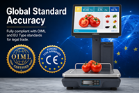 Báscula Digital POS LongFly A150L con Impresora de Etiquetas Térmicas, 32G de Almacenamiento, OEM/ODM para Tiendas de Abarrotes y Supermercados, Certificación OIML
