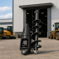 Foreuse hydraulique pour trous de poteaux, accessoire pour excavatrices et chargeuses compactes de 2,5 à 4,5 tonnes