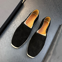Sepatu Loafer Pria Italia Original Craft, Sepatu Jalan Kaki Kulit Asli yang Bernapas, Sepatu Kasual Pria untuk Empat Musim