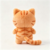 Porte-clés en peluche chaton rayé orange personnalisé, mignon et doux, idéal comme cadeau promotionnel