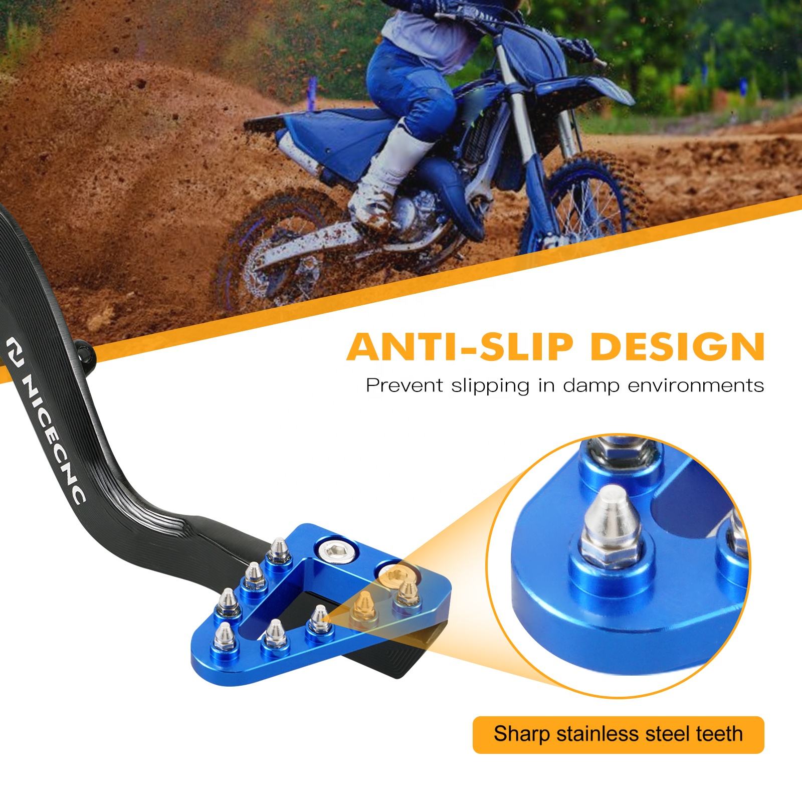 Nicecnc-アルミニウム製のオートバイのフットレスト ペダル フットペグ より大きい カワサキklr650 klr 650 1987-2023用 NICECNC ブラック エクステンダー フットペグ フットレスト KTM 125