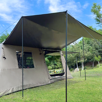 Tentes de camping familiales en tissu Oxford imperméable à une couche de grand dôme de luxe personnalisées en usine pour les aventures pliantes en plein air