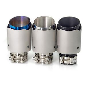 Embouts d'échappement de voiture en acier inoxydable chromé givré double couche de 89 mm, 101 mm, 114 mm pour embouts d'échappement de style <span class=keywords><strong>Akrapovic</strong></span> - Product Image 2