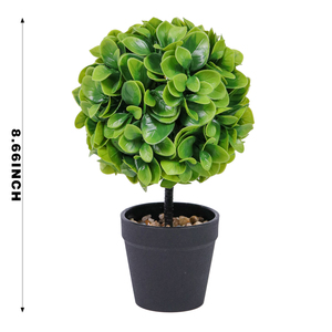 Ruopei <span class=keywords><strong>Mini</strong></span> Bola de Topiario Artificial de Boj, Resistente a los Rayos UV, Planta de Boj Artificial en Maceta Negra para Decoración de Mesa en Hogar u Oficina - Product Image 3