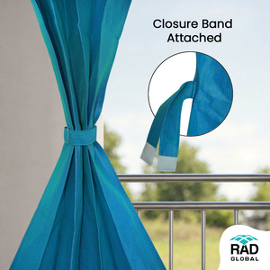 Ocean Breeze HDPE Knitted Fabric Outdoor Curtains 325 GSM with UV Resistant Heavy Duty Weave for Cool Coastal Patio Privacy - Product Image 2