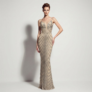 33955 #   Vestido <span class=keywords><strong>de</strong></span> Noche Elegante 2026 con Cuello en V, Lentejuelas, Cinturón Adelgazante y Lazo, para Banquetes, Fiestas y Reuniones Anuales - Product Image 1